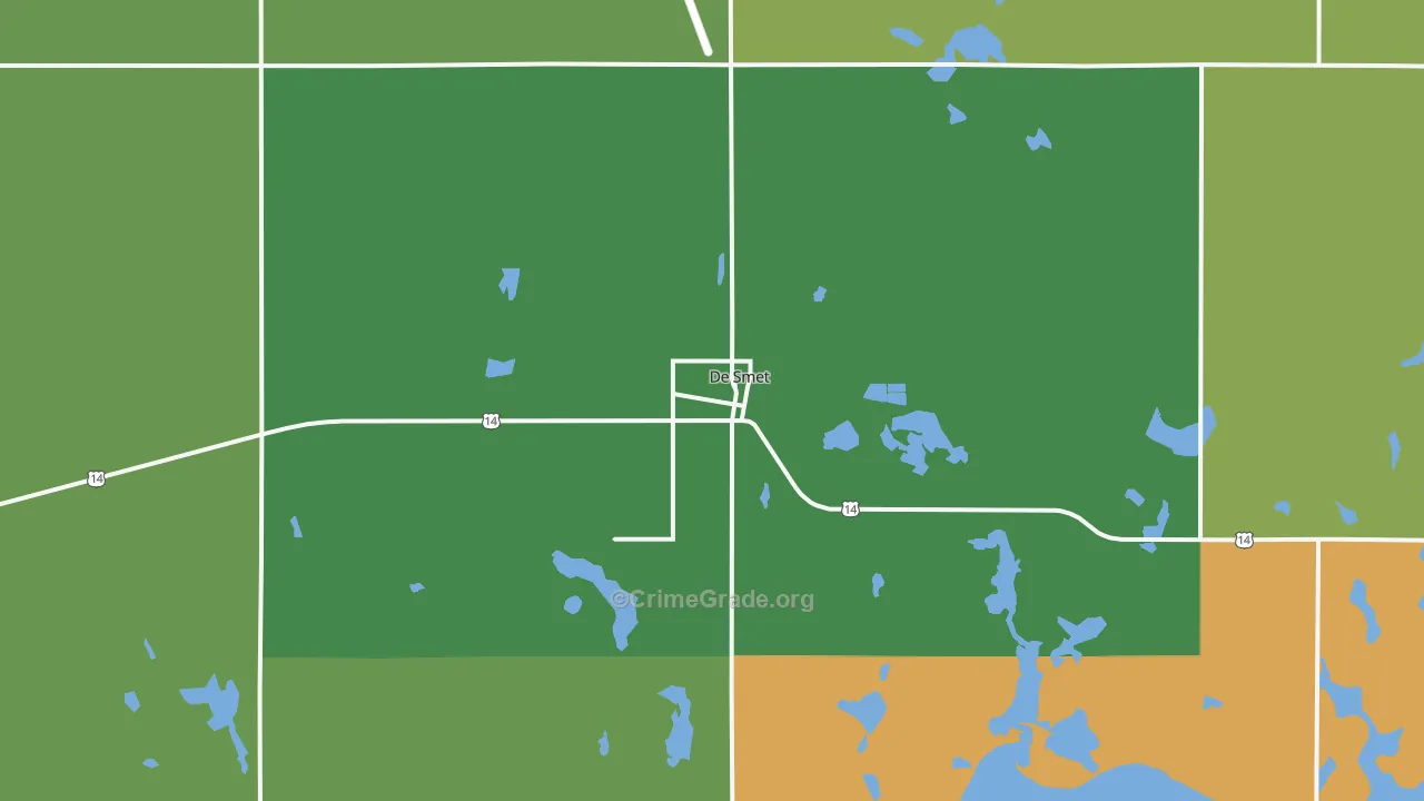 DeSmet, SD Map of Burglary Rates