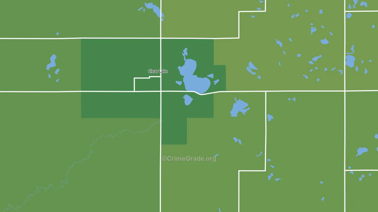 Deuel County, SD Map of Burglary Rates