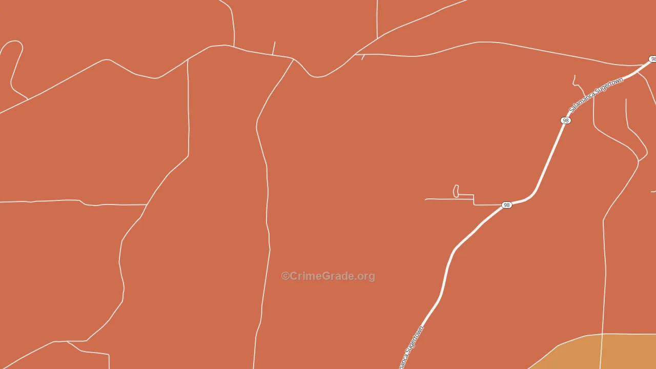 Devereaux, NY Map of Burglary Rates