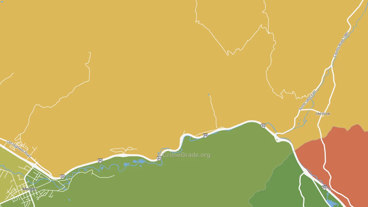 Devils Slide, UT Map of Burglary Rates