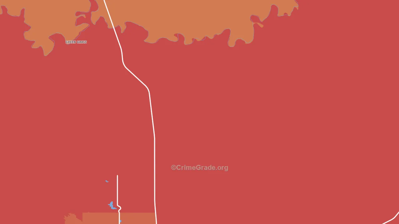 Dewey County, SD Map of Burglary Rates