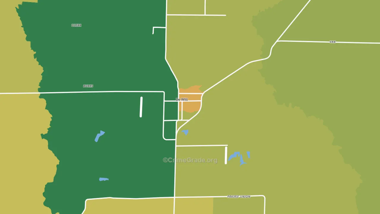 DeWitt, AR Map of Burglary Rates
