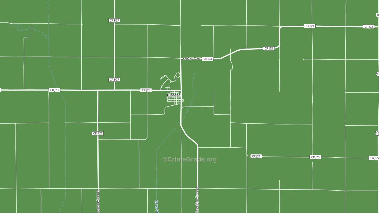 Diagonal, IA Map of Burglary Rates