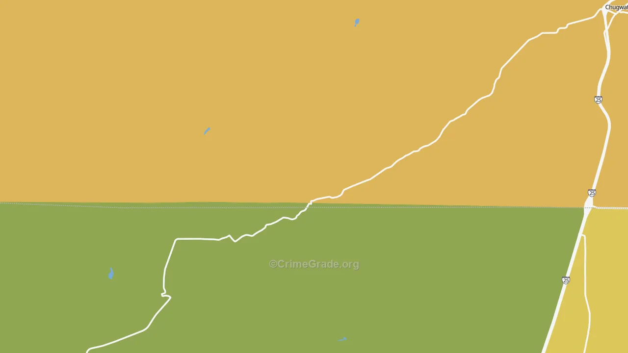Diamond, WY Map of Burglary Rates