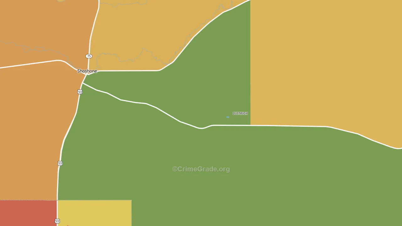 Dietrich, ID Map of Burglary Rates