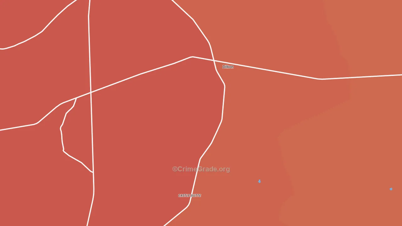 Dilkon, AZ Map of Burglary Rates