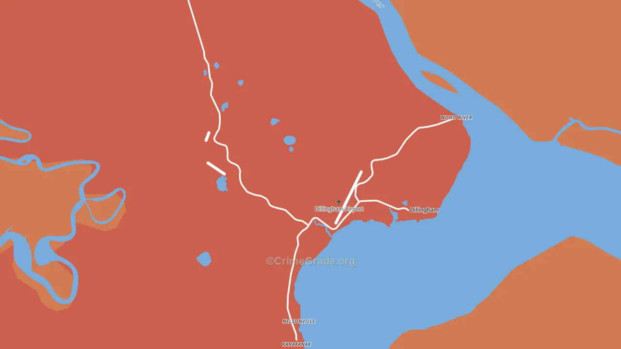 Dillingham, AK Map of Burglary Rates