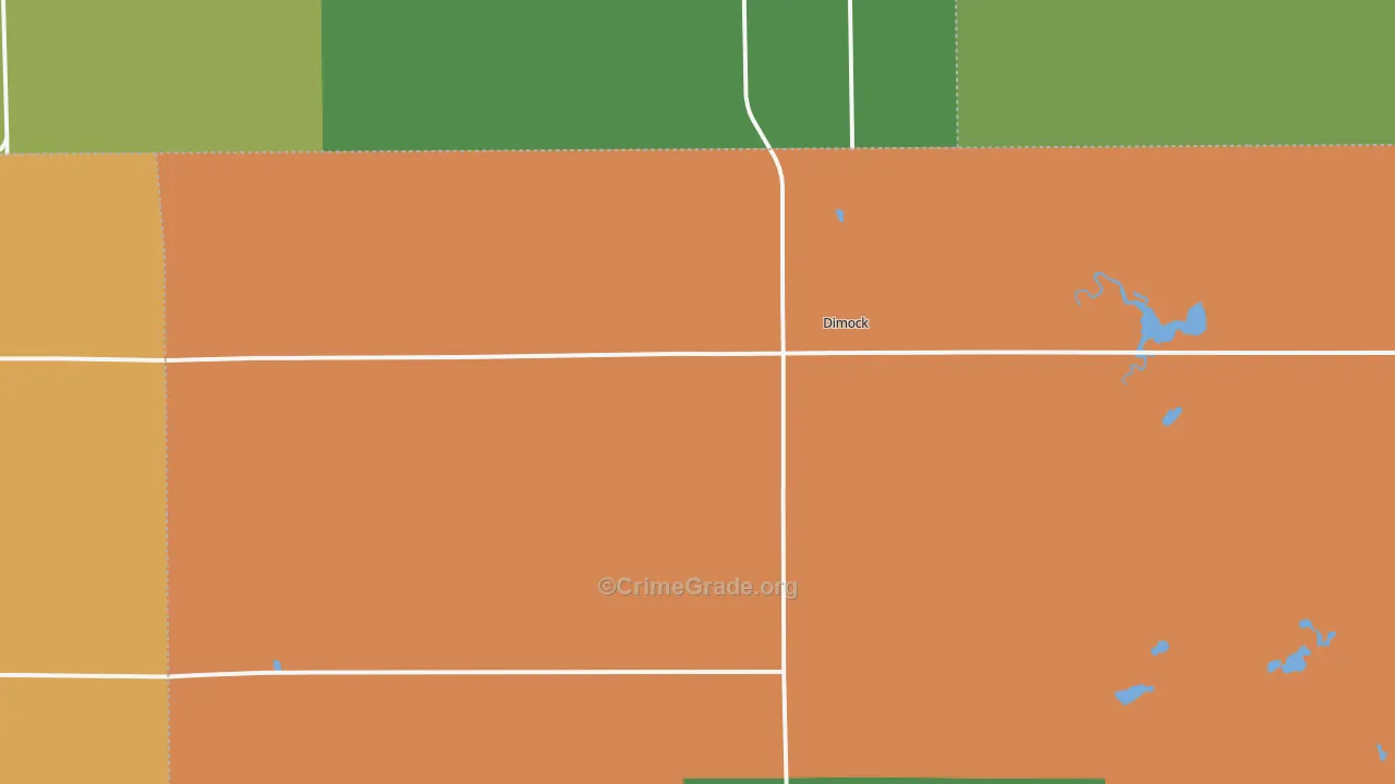 Dimock, SD Map of Burglary Rates
