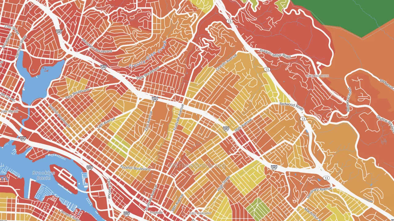 Dimond, Oakland, CA Map of Burglary Rates