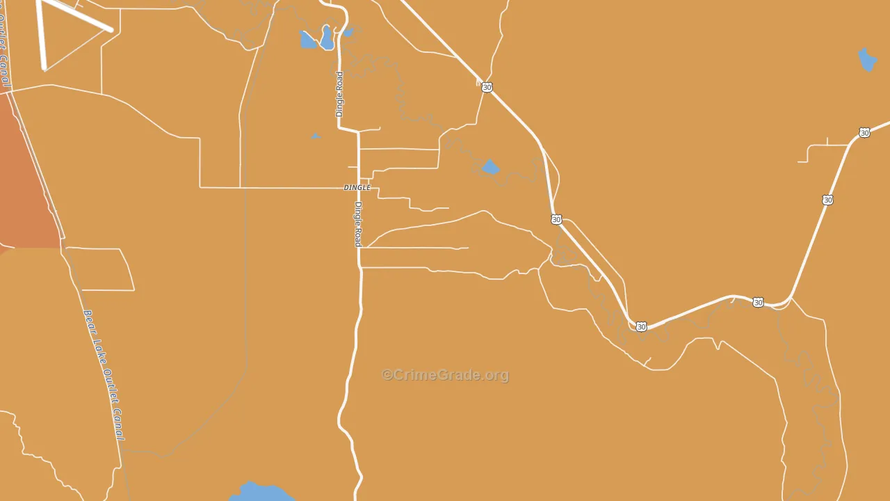 Dingle, ID Map of Burglary Rates