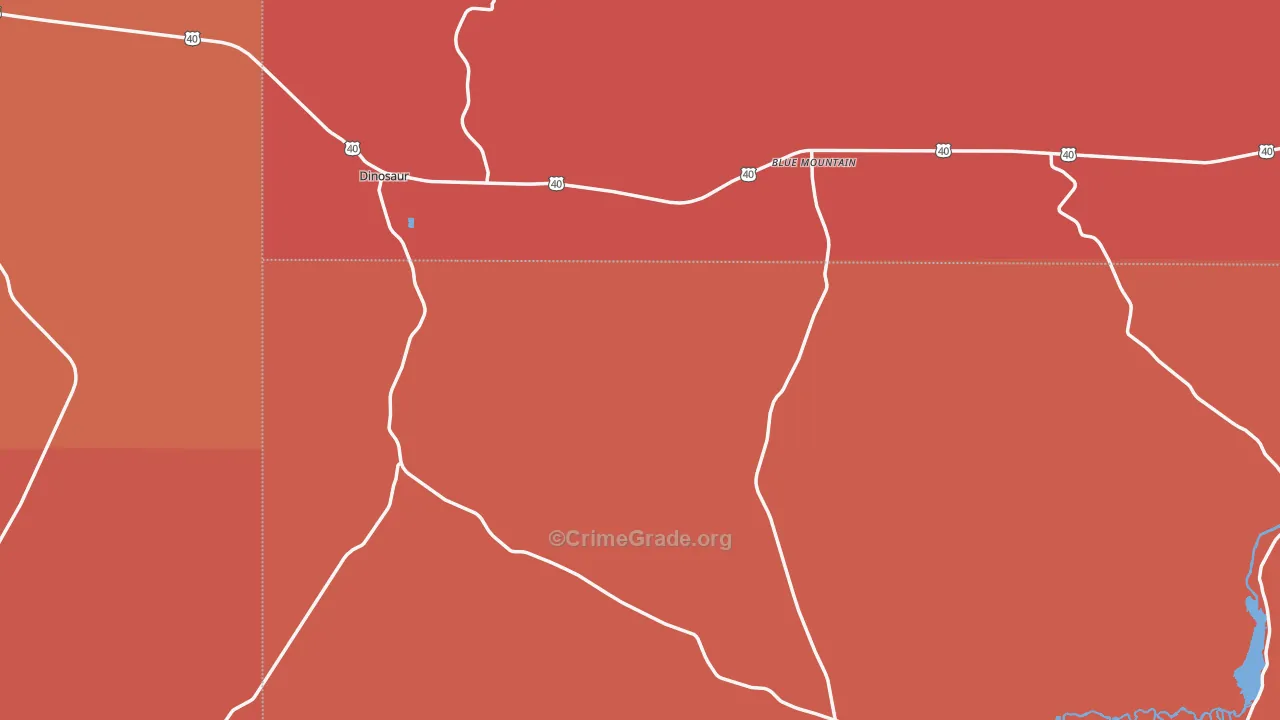 Dinosaur, CO Map of Burglary Rates