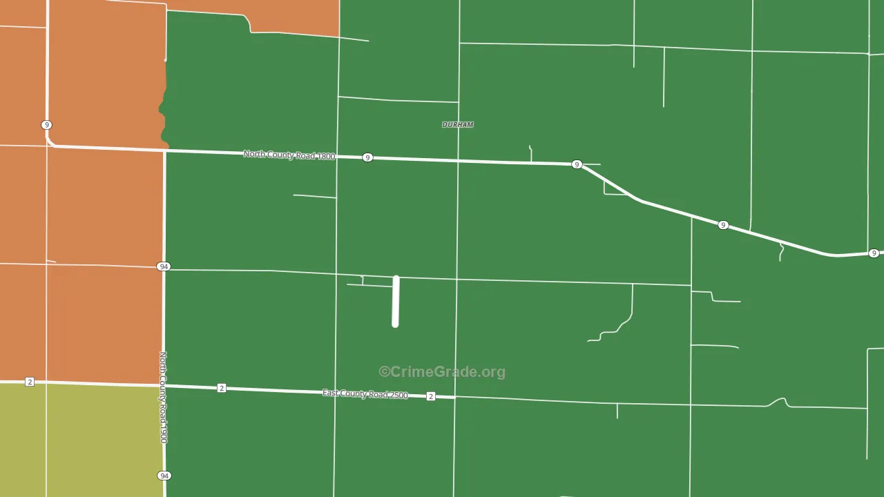 Disco, IL Map of Burglary Rates