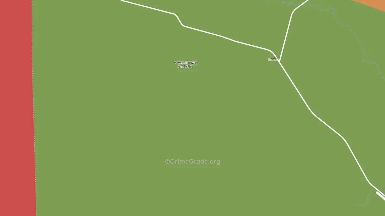 Divot, TX Map of Burglary Rates