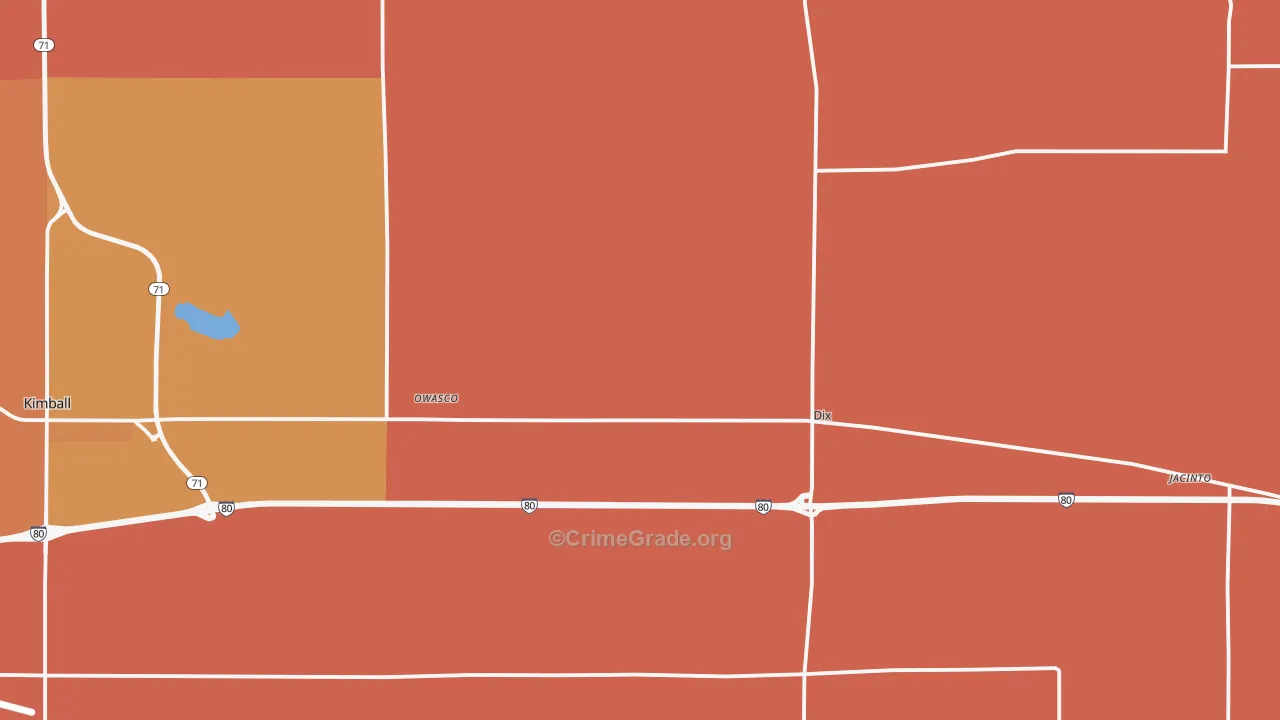 Dix, NE Map of Burglary Rates
