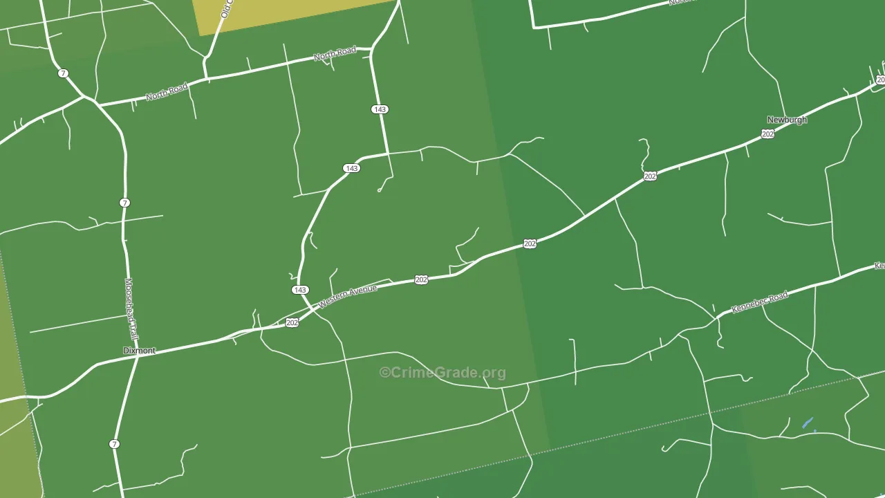 Dixmont, ME Map of Burglary Rates
