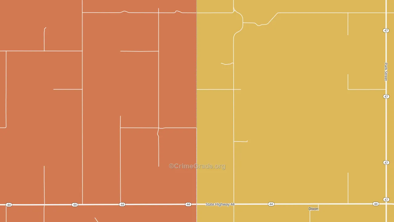Dixon, SD Map of Burglary Rates