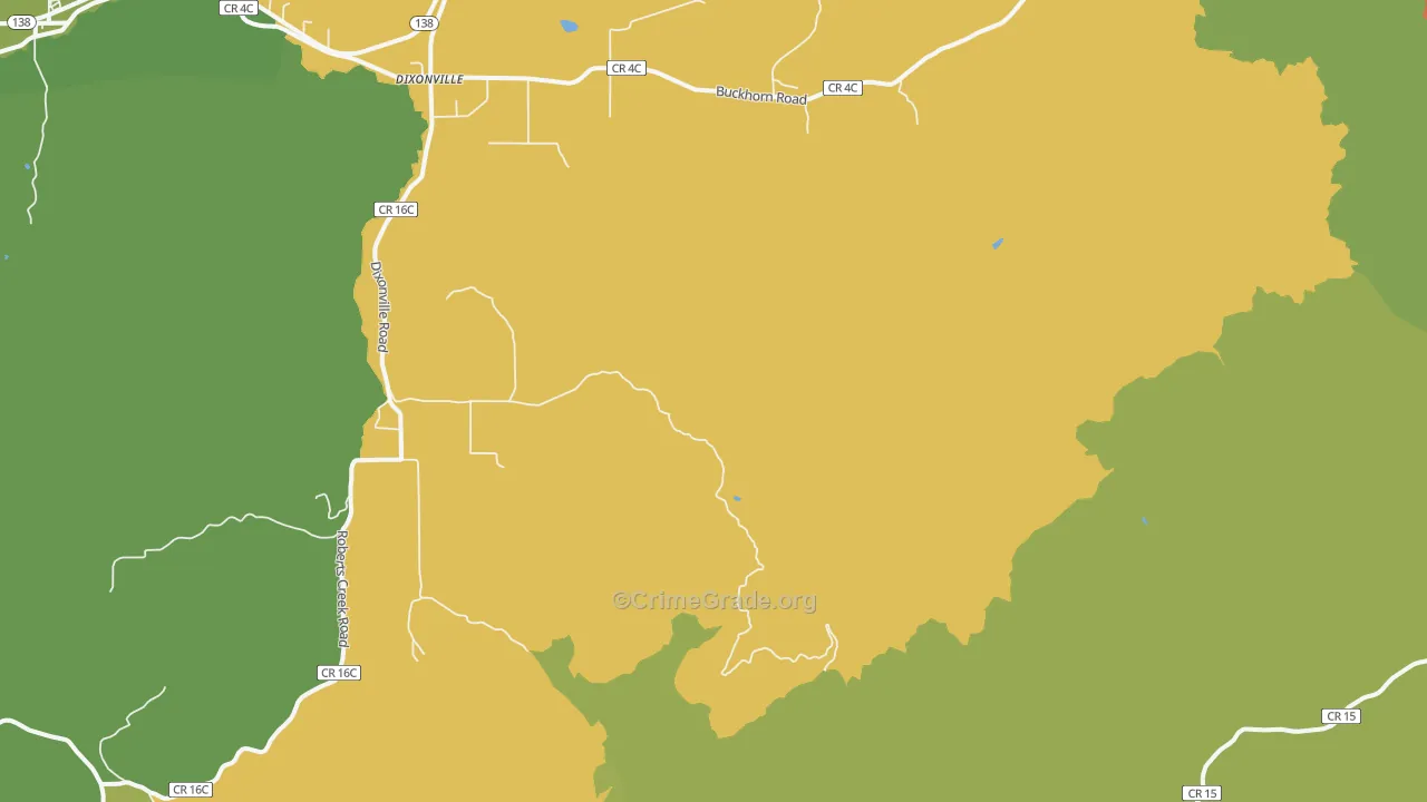 Dixonville, OR Map of Burglary Rates