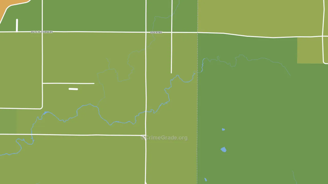 Doering, WI Map of Burglary Rates
