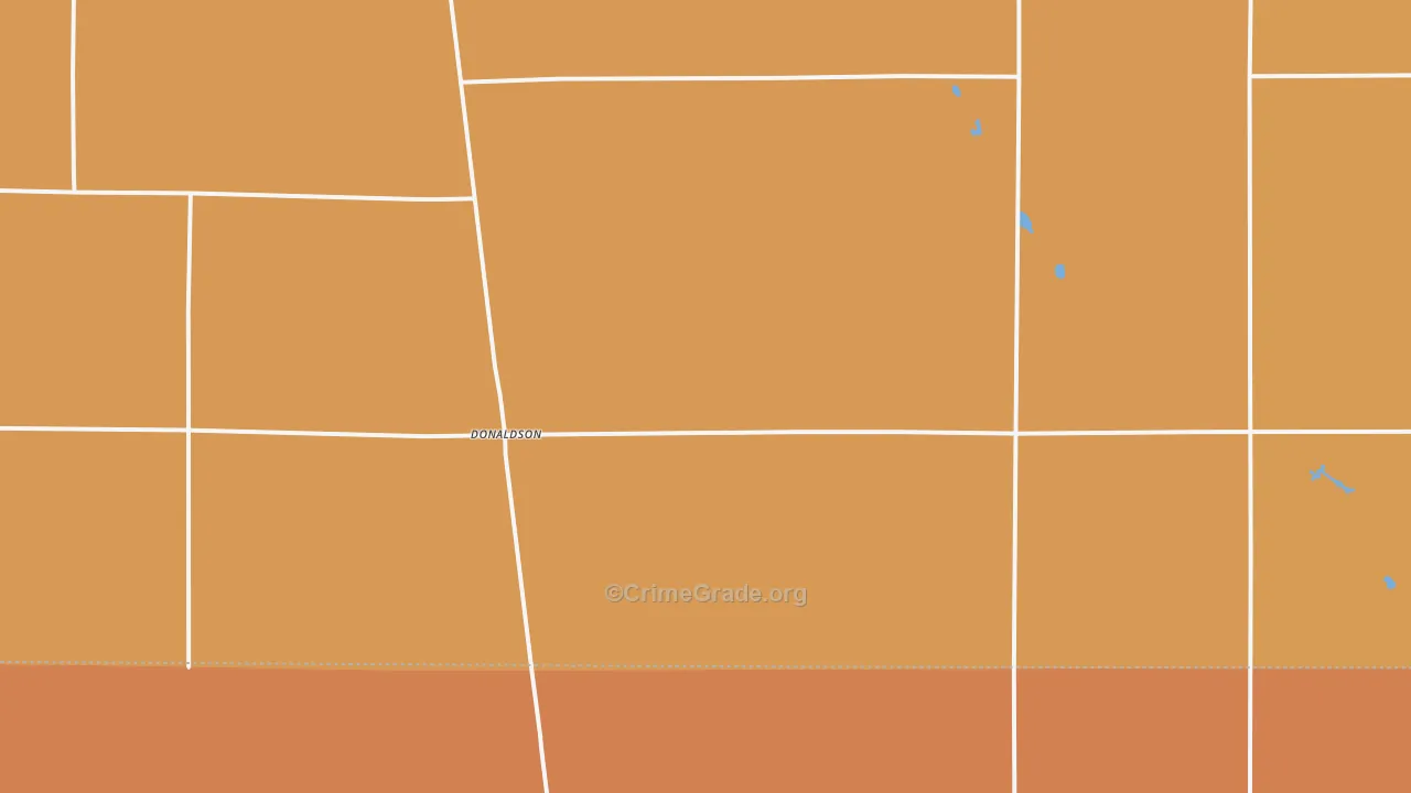 Donaldson, MN Map of Burglary Rates