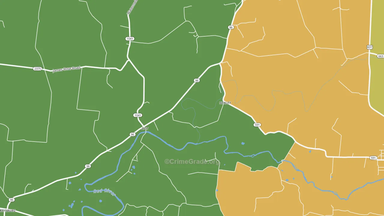 Dot, KY Map of Burglary Rates