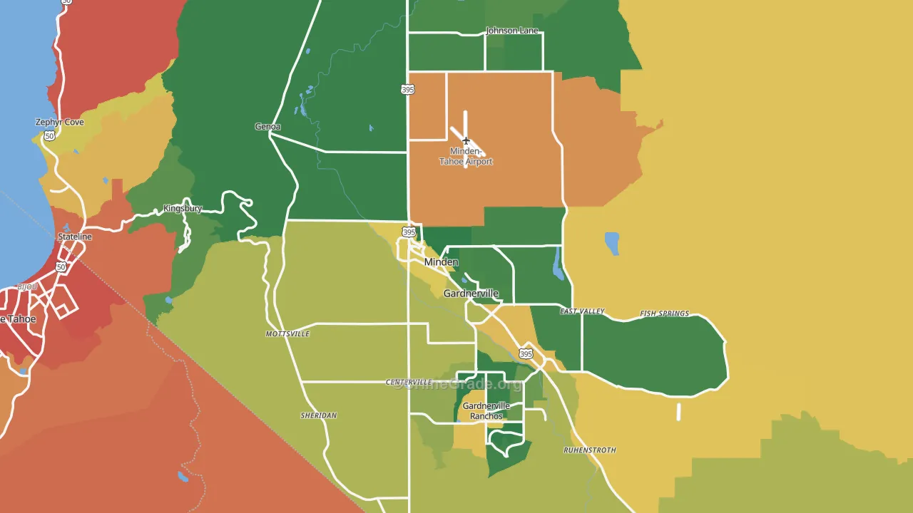 Douglas County, NV Map of Burglary Rates