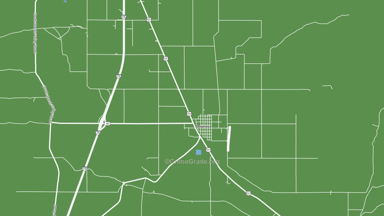 Downey, ID Map of Burglary Rates