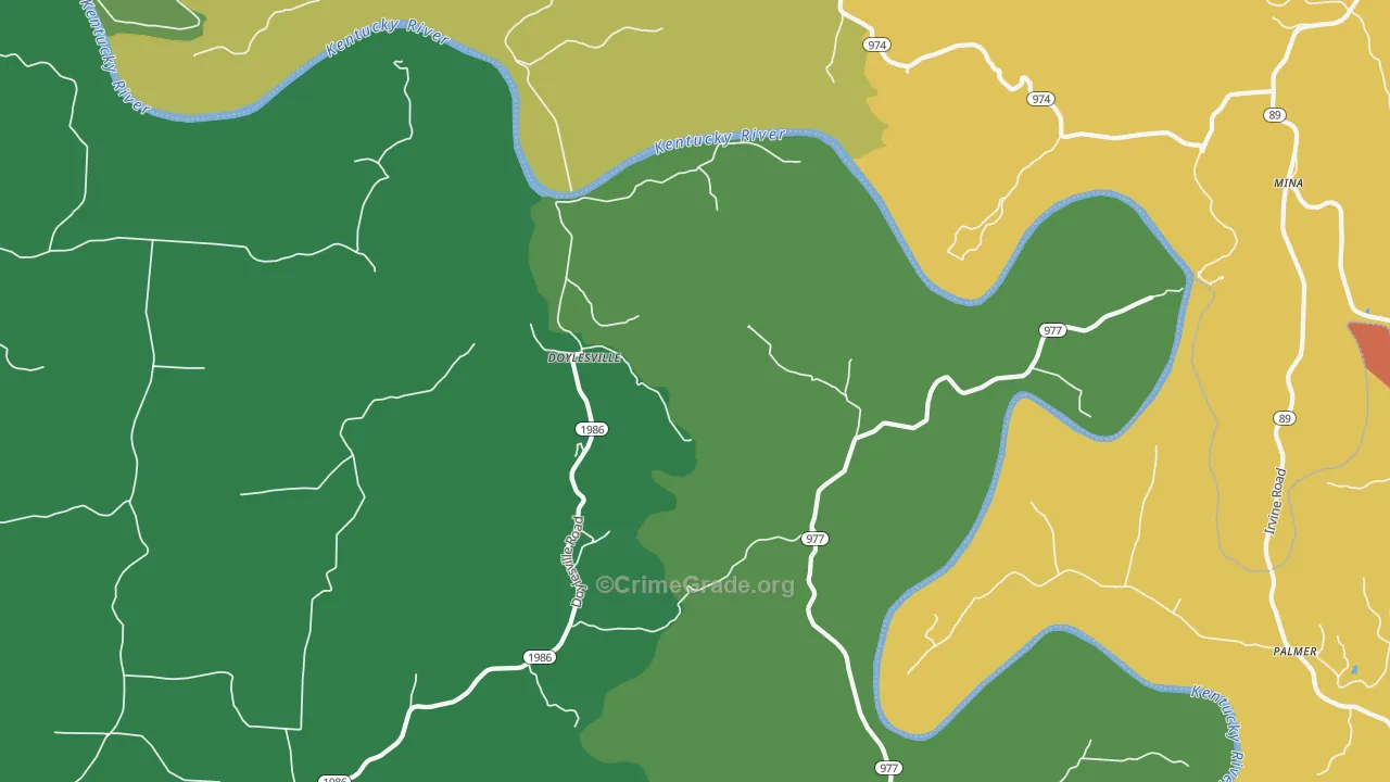 Doylesville, KY Map of Burglary Rates