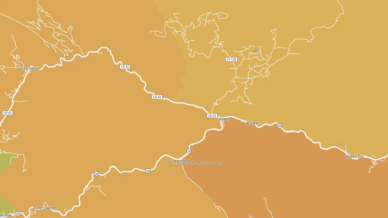 Drake, CO Map of Burglary Rates