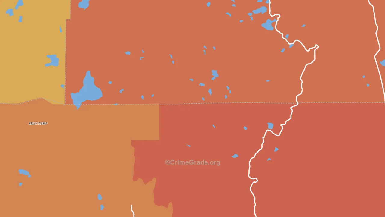 Drakesbad, CA Map of Burglary Rates