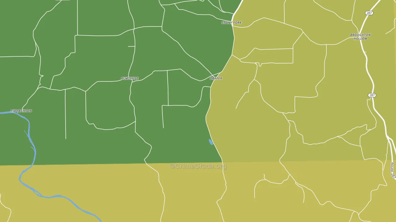Draper, PA Map of Burglary Rates