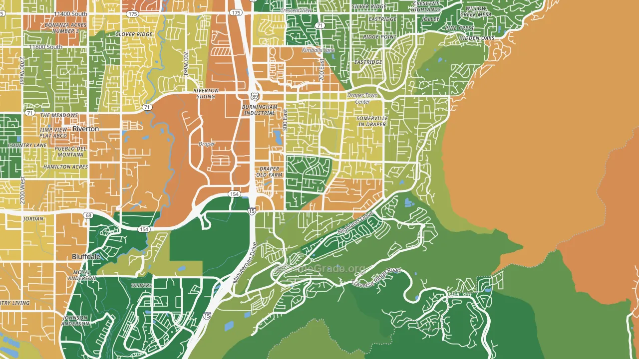 Draper, UT Map of Burglary Rates