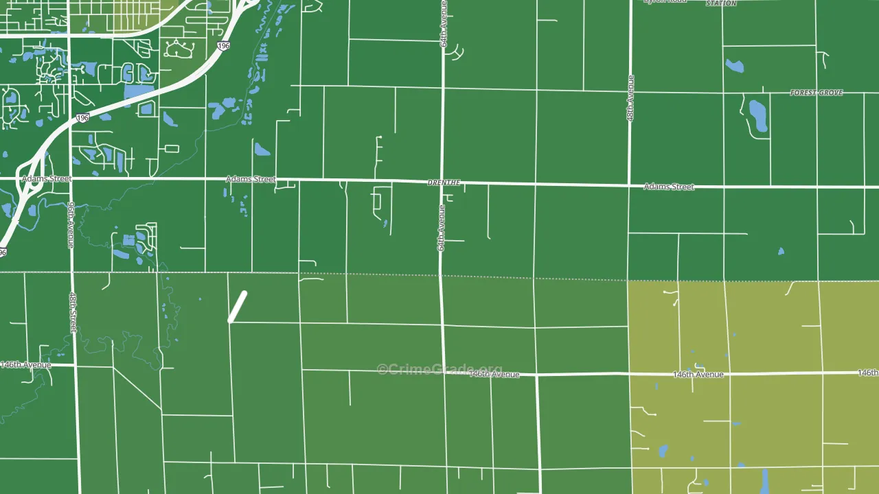Drenthe, MI Map of Burglary Rates