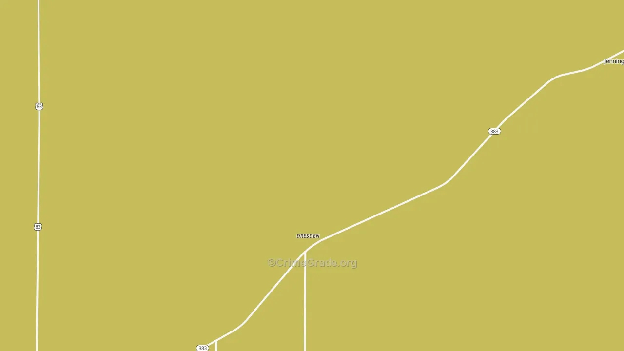 Dresden, KS Map of Burglary Rates
