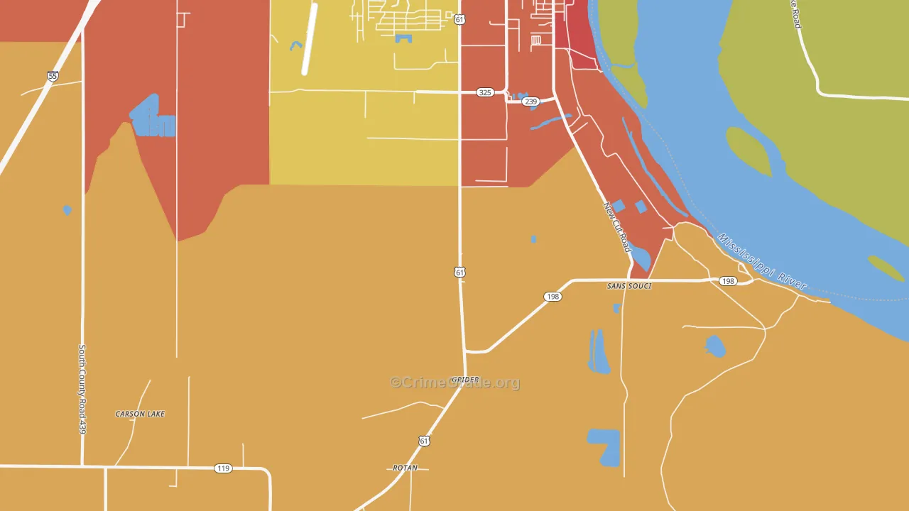 Driver, AR Map of Burglary Rates