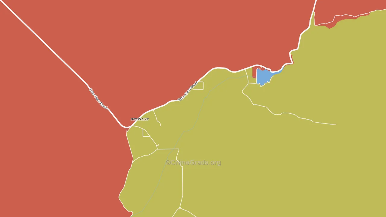 Dry Valley, NV Map of Burglary Rates