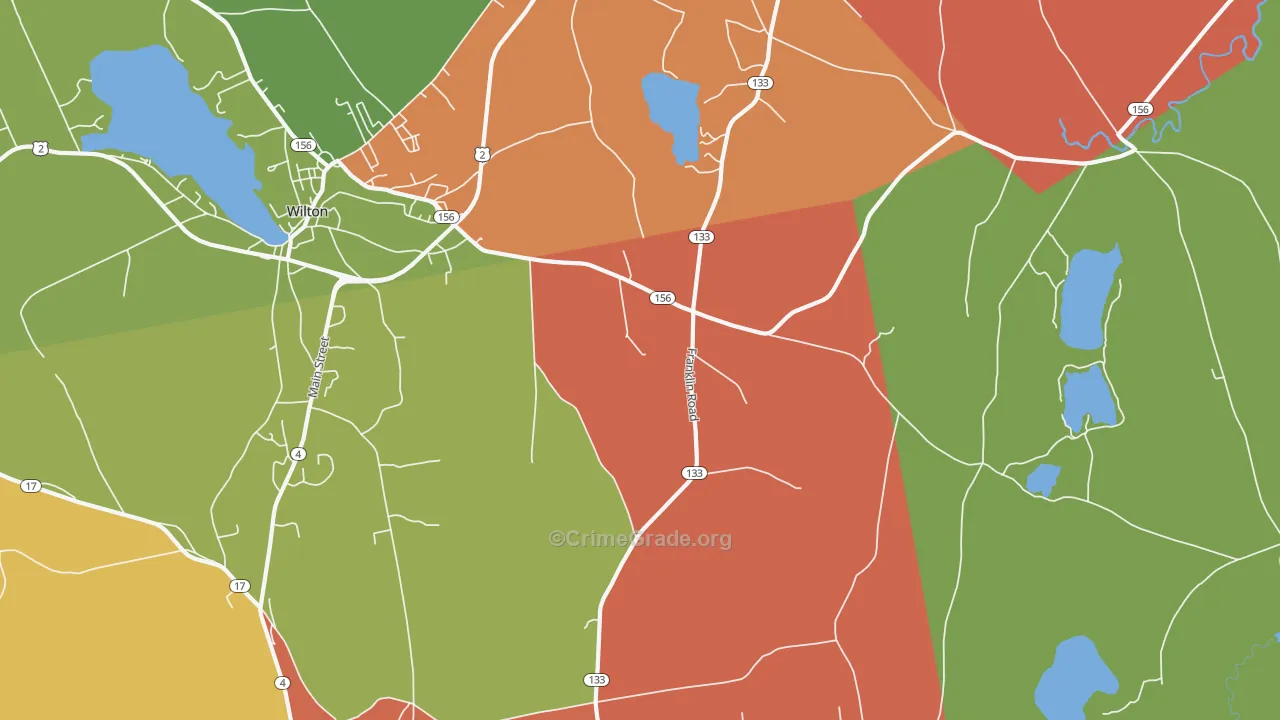 Dryden, ME Map of Burglary Rates