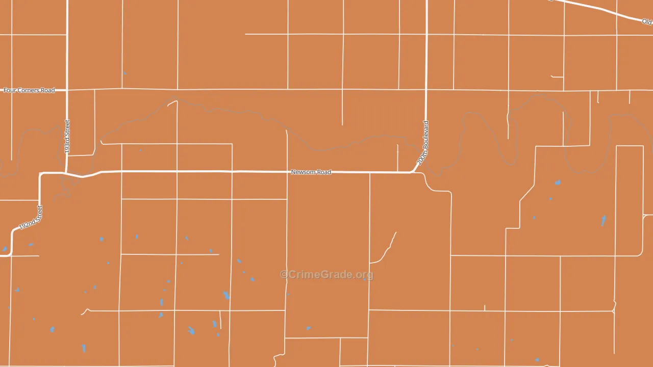 Dubuque, KS Map of Burglary Rates
