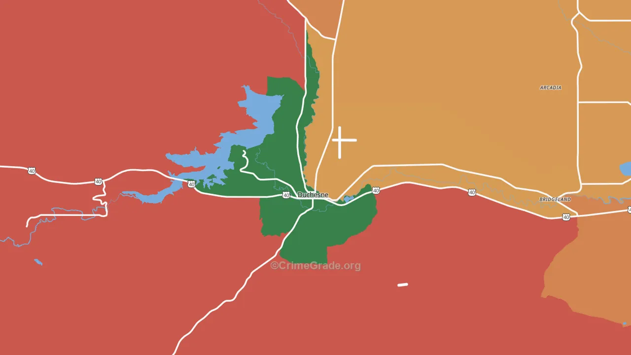 Duchesne, UT Map of Burglary Rates