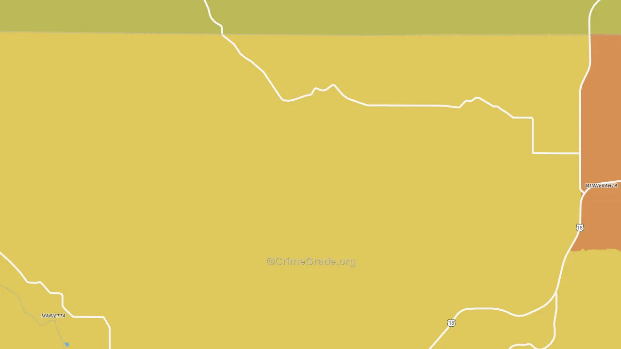 Dudley, SD Map of Burglary Rates