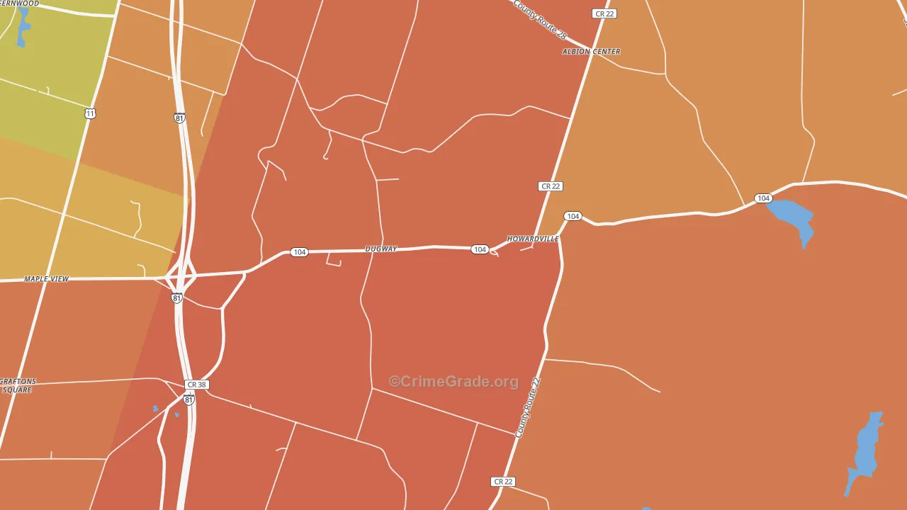 Dugway, NY Map of Burglary Rates