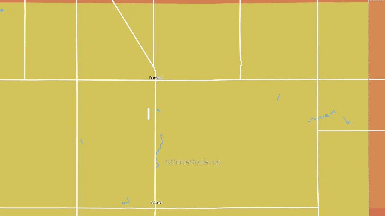 Dumont, MN Map of Burglary Rates