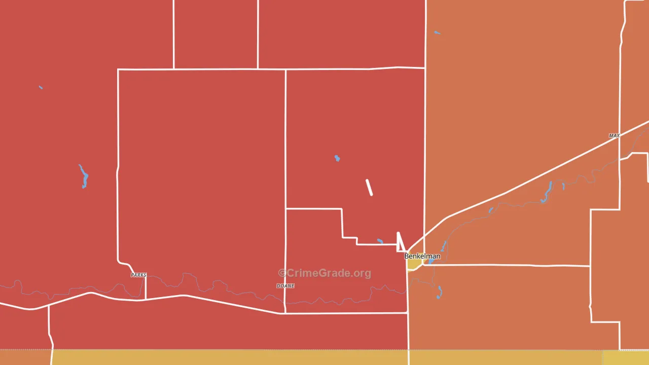 Dundy County, NE Map of Burglary Rates