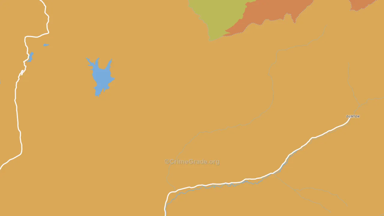 Dunton, CO Map of Burglary Rates