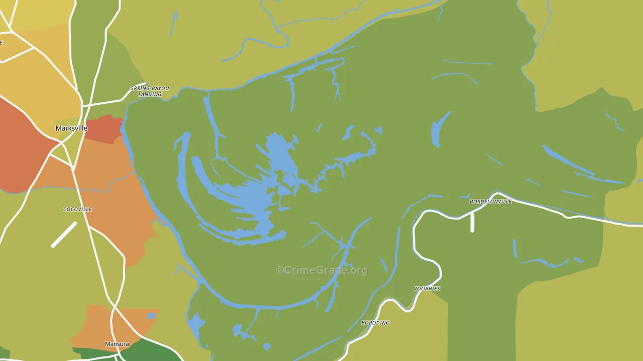 Dupont, LA Map of Burglary Rates