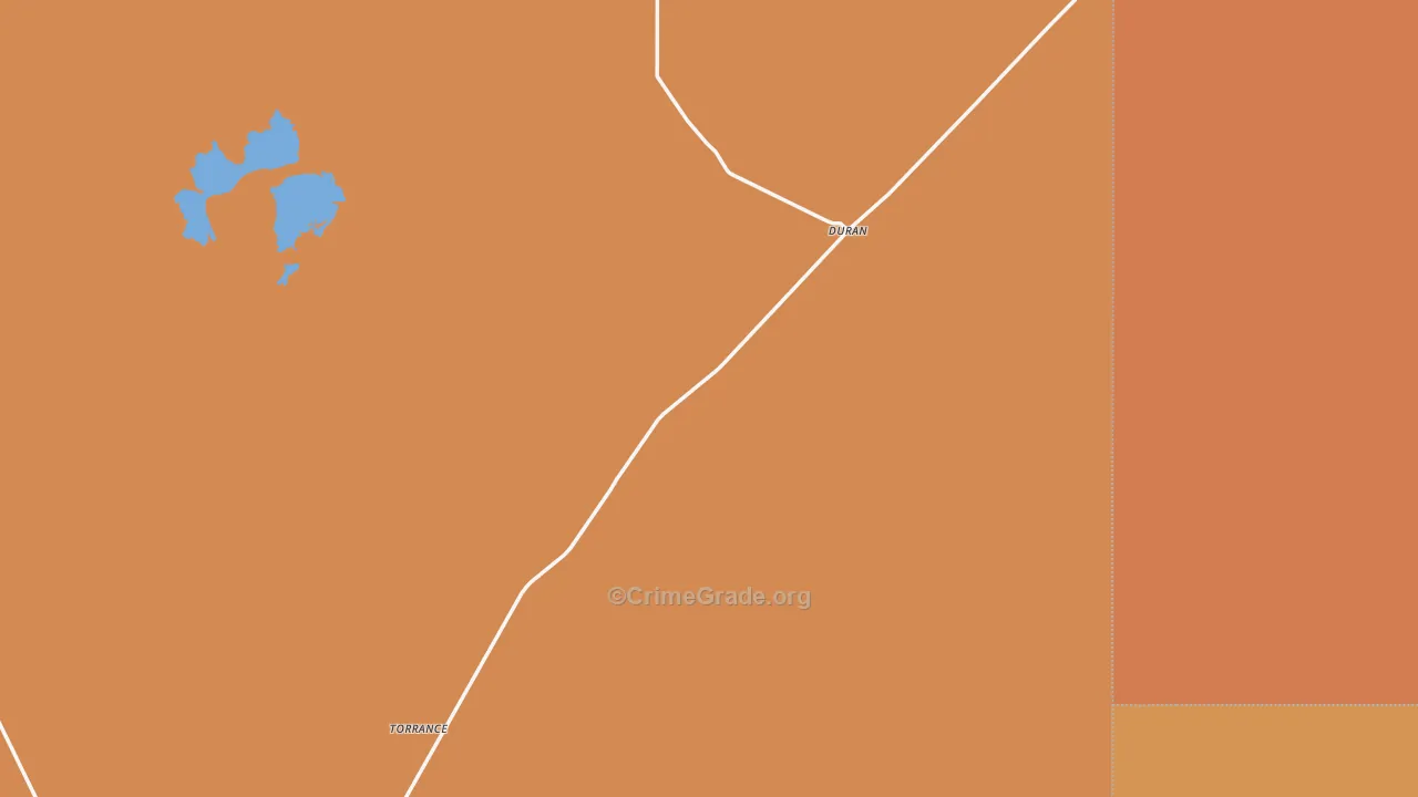 Duran, NM Map of Burglary Rates