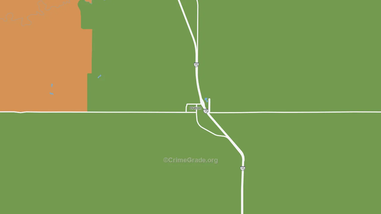 Dutton, MT Map of Burglary Rates