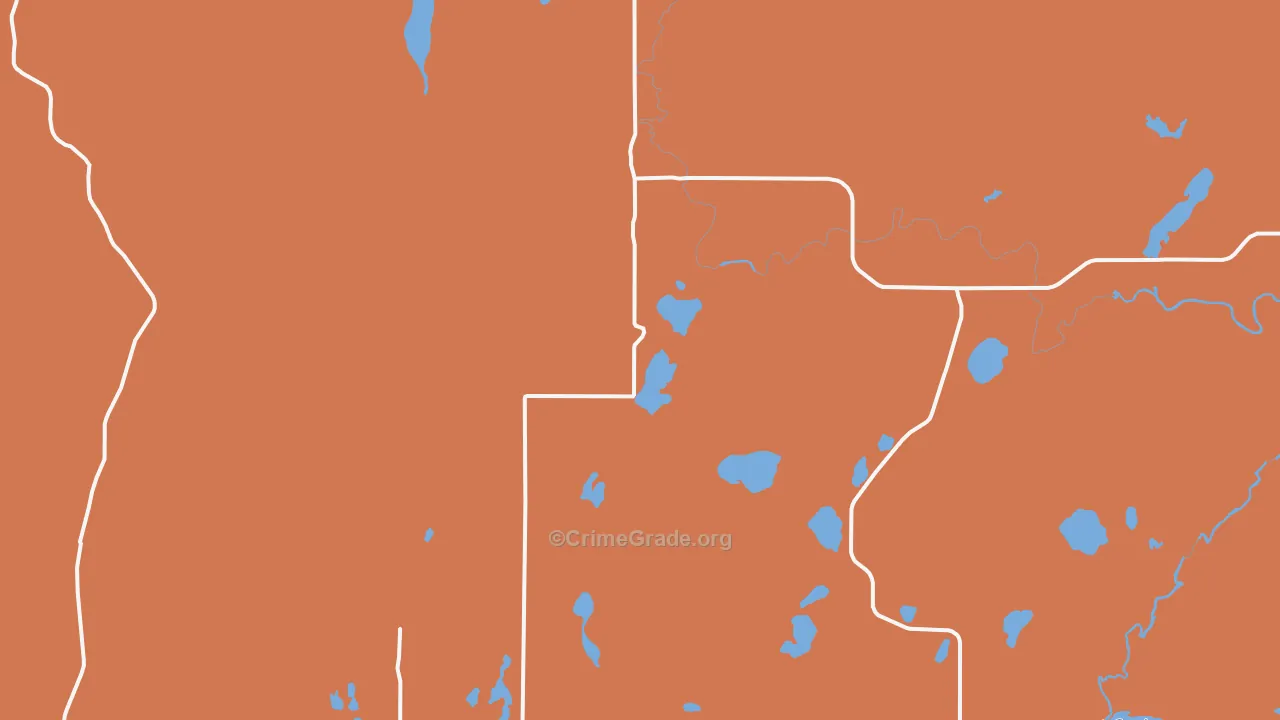 Duxbury, MN Map of Burglary Rates