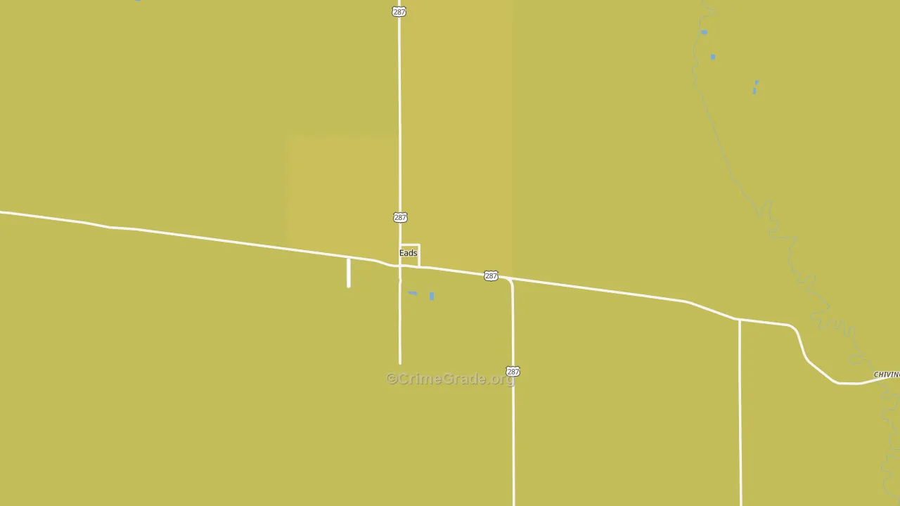 Eads, CO Map of Burglary Rates