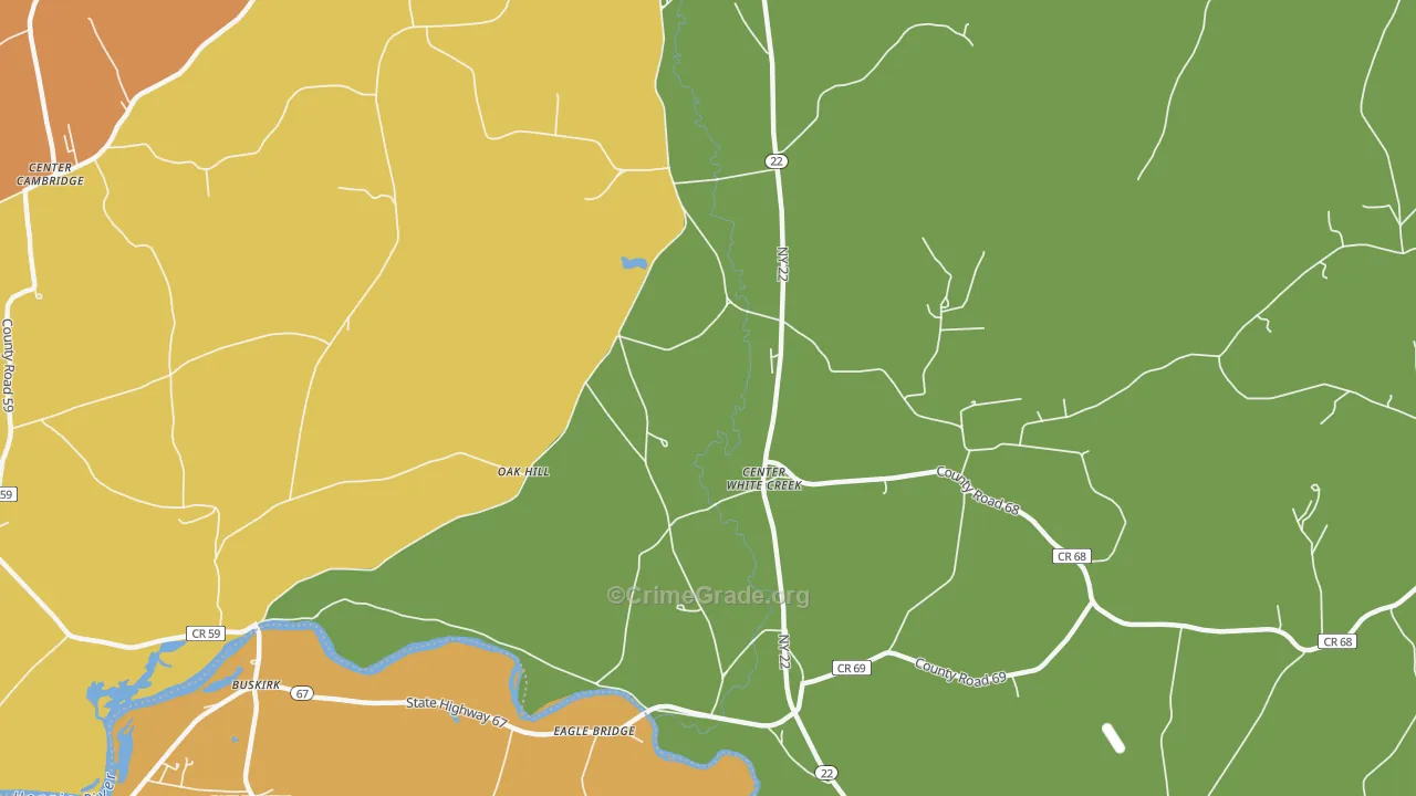 Eagle Bridge, NY Map of Burglary Rates