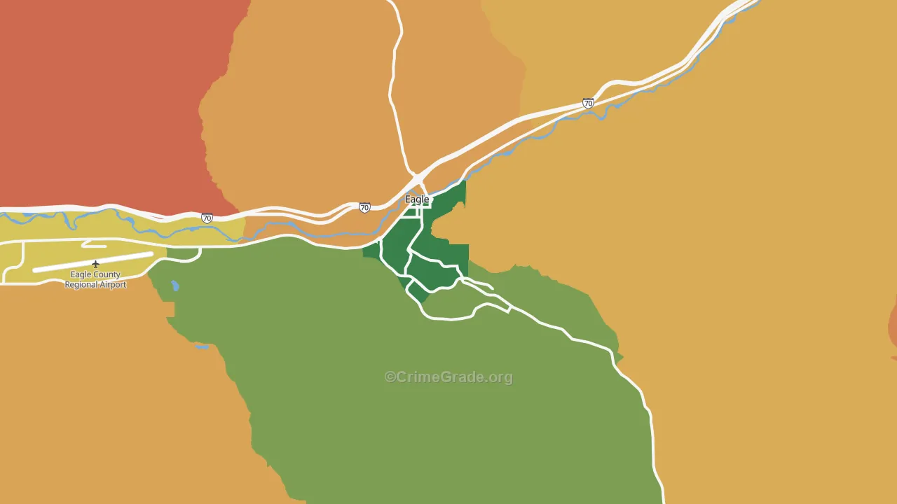 Eagle, CO Map of Burglary Rates